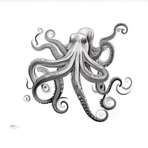Giant pacific octopus tattoo design idea