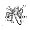 Giant pacific octopus tattoo design idea