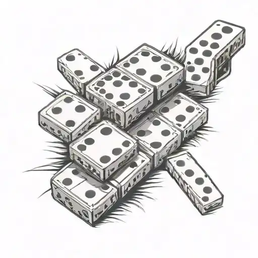 dominoes tattoo design idea