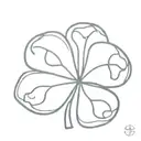 5 leaf clover tattoo design idea