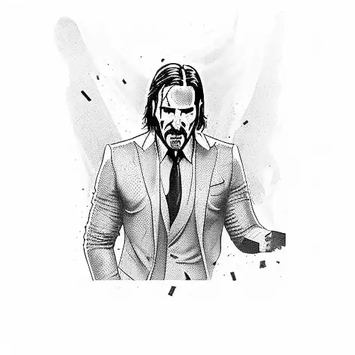 john wick playing card tattoo design idea