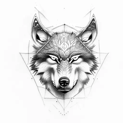 wolf fenrir tattoo design idea