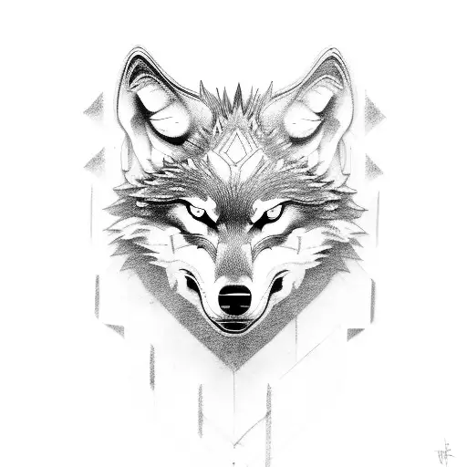 wolf fenrir tattoo design idea