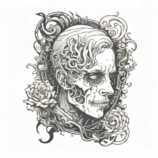dark, gothic,mental health tattoo design idea