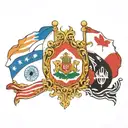 India, Canada, New Zealand, Philippines flags tattoo design idea