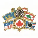 India, Canada, New Zealand, Philippines flags tattoo design idea