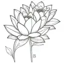 water Lilly and 2006 in Roman numerals tattoo design idea