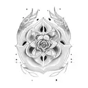 draw a  simple, small tattoo without colours, and shading for -  Self-love, gratitude, givingness tattoo design idea