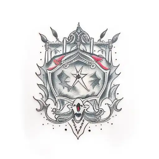 chandelier, gothic, dark tattoo design idea