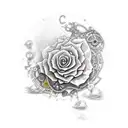 steampunk back tattoo design idea