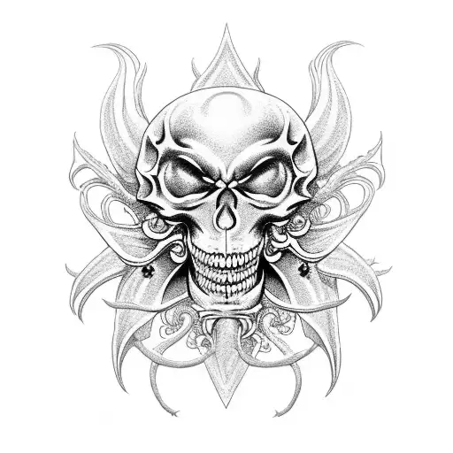 full back tattoo with japanese spider lillies, a western dragon, and a skeletal clock face tattoo design idea