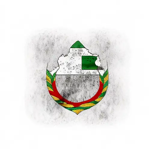 Guyana and Trinidad flag merged together  tattoo design idea