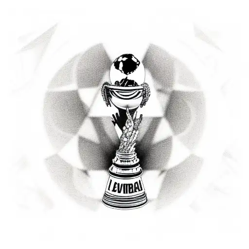 Maradona levantando la copa del mundo 1968  tattoo design idea