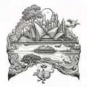 australia tattoo design idea