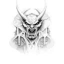 satan, evil, dark forces, eerie tattoo design idea