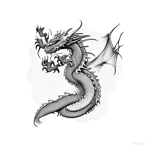 Dragon small tattoo design idea