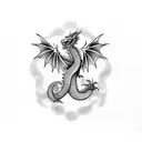 Dragon small tattoo design idea