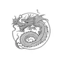 Dragon small tattoo design idea