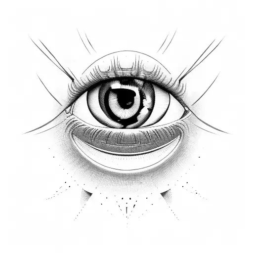 surreal eyes tattoo design idea