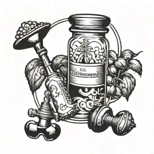 funny  pharmacy tattoo design idea
