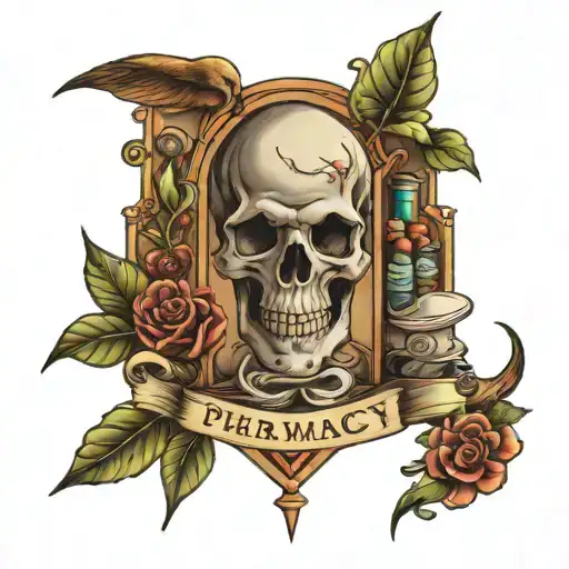 pharmacy tattoo design idea