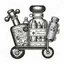 funny  pharmacy tattoo design idea