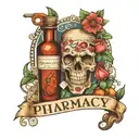 pharmacy tattoo design idea