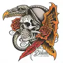 death before dishonor words tattoo design idea