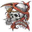 death before dishonor words tattoo design idea
