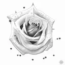 Rose with clock tattoo design idea