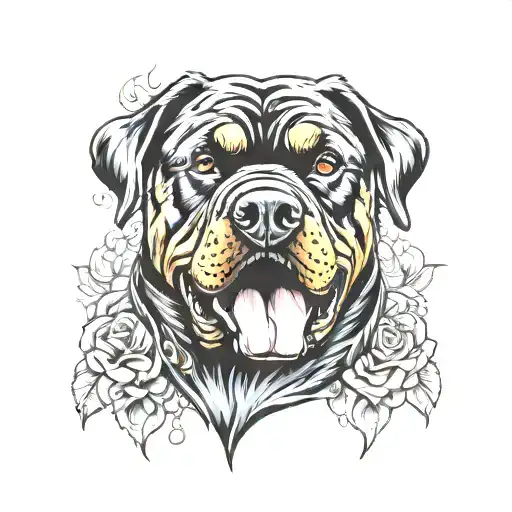 rottweillers tattoo design idea