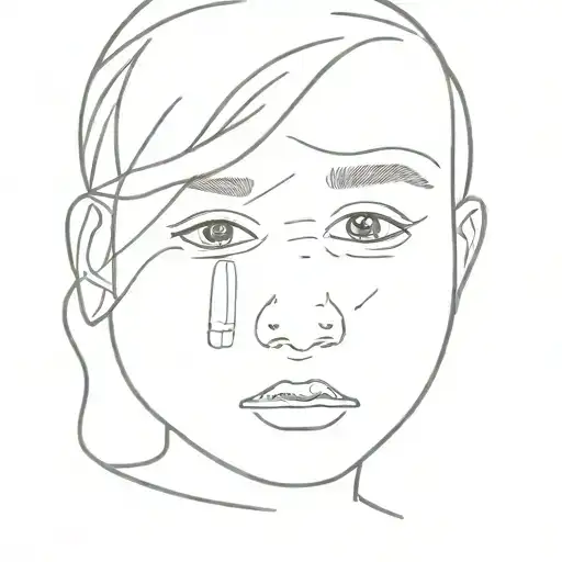 children face tattoo design idea