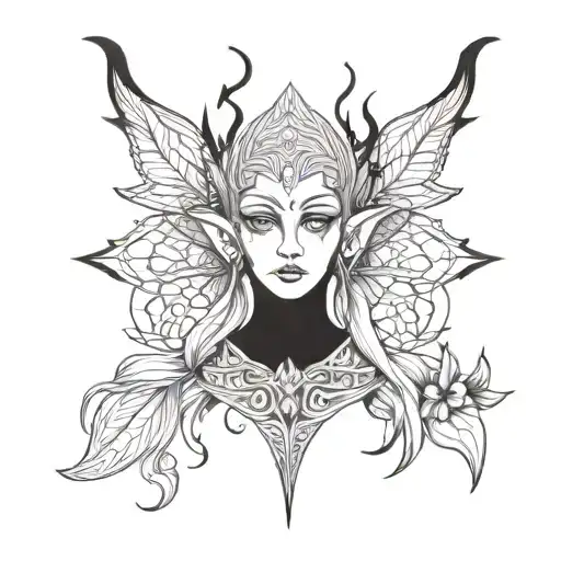 elf tattoo design idea