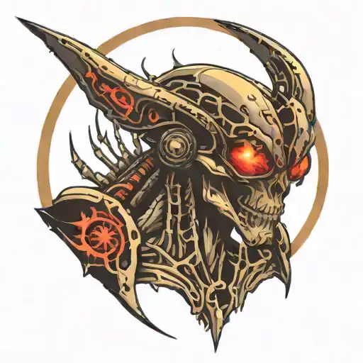 alien terminator tattoo design idea