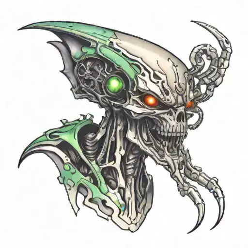 alien terminator tattoo design idea
