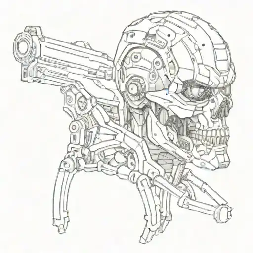 terminator tattoo design idea