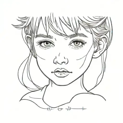 children face tattoo design idea