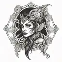 elf tattoo design idea