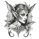 elf tattoo design idea