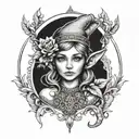 elf tattoo design idea