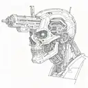 terminator tattoo design idea