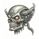 alien terminator tattoo design idea