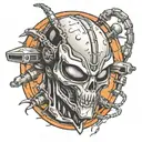 alien terminator tattoo design idea
