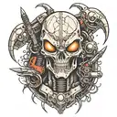 alien terminator tattoo design idea