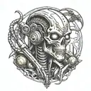 alien terminator tattoo design idea