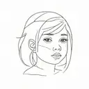 children face tattoo design idea