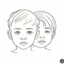 children face tattoo design idea