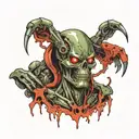 alien terminator tattoo design idea