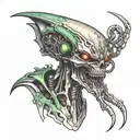 alien terminator tattoo design idea