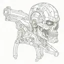 terminator tattoo design idea